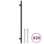 Tiradores para armarios 20 uds acero inoxidable negro 320 mm de , Pomos y picaportes de armarios - Ref: Foro24-3203697, Preci...