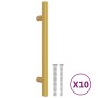 Schrankgriffe 10 Stück goldfarbener Edelstahl 128 mm von , Schrankknöpfe und Griffe - Ref: Foro24-155358, Preis: 16,82 €, Rab...