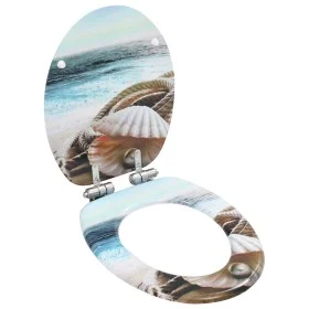 Toilet seat with soft close MDF shell design lid by vidaXL, Toilet and bidet seats - Ref: Foro24-143924, Price: 43,33 €, Disc...