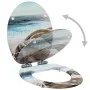 Toilet seat with soft close MDF shell design lid by vidaXL, Toilet and bidet seats - Ref: Foro24-143924, Price: 43,33 €, Disc...