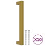 Cabinet handles 10 pcs gold stainless steel 160 mm by , Cabinet knobs and handles - Ref: Foro24-155391, Price: 25,37 €, Disco...