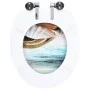 Toilet seat with soft close MDF shell design lid by vidaXL, Toilet and bidet seats - Ref: Foro24-143924, Price: 43,33 €, Disc...