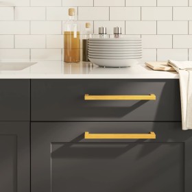 Cabinet handles 5 pcs gold stainless steel 224 mm by , Cabinet knobs and handles - Ref: Foro24-155393, Price: 17,86 €, Discou...
