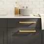 Schrankgriffe 5 Stück goldfarbener Edelstahl 224 mm von , Schrankknöpfe und Griffe - Ref: Foro24-155393, Preis: 17,53 €, Raba...
