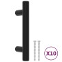 Tiradores para armarios 10 uds acero inoxidable negro 64 mm de , Pomos y picaportes de armarios - Ref: Foro24-155364, Precio:...