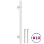 Tiradores para armarios 10 uds acero inoxidable plateado 160 mm de , Pomos y picaportes de armarios - Ref: Foro24-155415, Pre...