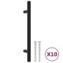 Tiradores para armarios 10 uds acero inoxidable negro 128 mm de , Pomos y picaportes de armarios - Ref: Foro24-155366, Precio...