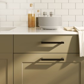 Cabinet handles 10 pcs black stainless steel 128 mm by , Cabinet knobs and handles - Ref: Foro24-155398, Price: 21,95 €, Disc...