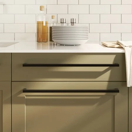Cabinet handles 5 pcs black stainless steel 480 mm by , Cabinet knobs and handles - Ref: Foro24-155403, Price: 38,25 €, Disco...