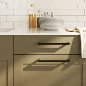 Cabinet handles 5 pcs black stainless steel 224 mm by , Cabinet knobs and handles - Ref: Foro24-155401, Price: 18,91 €, Disco...