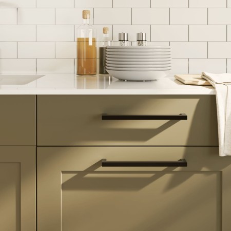 Cabinet handles 5 pcs black stainless steel 224 mm by , Cabinet knobs and handles - Ref: Foro24-155401, Price: 18,91 €, Disco...