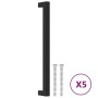 Tiradores para armarios 5 uds acero inoxidable negro 224 mm de , Pomos y picaportes de armarios - Ref: Foro24-155401, Precio:...