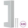 Tiradores para armarios 20 uds acero inoxidable plateado 64 mm de , Pomos y picaportes de armarios - Ref: Foro24-3203635, Pre...