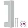 Tiradores para armarios 20 uds acero inoxidable plateado 64 mm de , Pomos y picaportes de armarios - Ref: Foro24-3203635, Pre...