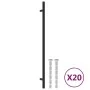 Tiradores para armarios 20 uds acero inoxidable negro 320 mm de , Pomos y picaportes de armarios - Ref: Foro24-3203609, Preci...