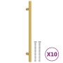 Cabinet handles 10 pcs gold stainless steel 192 mm by , Cabinet knobs and handles - Ref: Foro24-3203623, Price: 19,28 €, Disc...