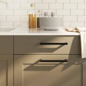 Cabinet handles 10 pcs black stainless steel 192 mm by , Cabinet knobs and handles - Ref: Foro24-3203675, Price: 28,07 €, Dis...