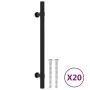 Tiradores para armarios 20 uds acero inoxidable negro 160 mm de , Pomos y picaportes de armarios - Ref: Foro24-3203694, Preci...