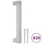 Cabinet handles 20 pcs silver stainless steel 128 mm by , Cabinet knobs and handles - Ref: Foro24-3203637, Price: 38,97 €, Di...