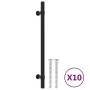 Tiradores para armarios 10 uds acero inoxidable negro 192 mm de , Pomos y picaportes de armarios - Ref: Foro24-3203711, Preci...