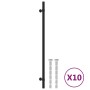 Tiradores para armarios 10 uds acero inoxidable negro 320 mm de , Pomos y picaportes de armarios - Ref: Foro24-3203713, Preci...