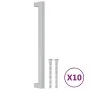 Schrankgriffe 10 Stück silberfarbener Edelstahl 224 mm von , Schrankknöpfe und Griffe - Ref: Foro24-3203668, Preis: 26,67 €, ...