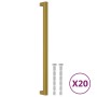 Cabinet handles 20 pcs gold stainless steel 320 mm by , Cabinet knobs and handles - Ref: Foro24-3203649, Price: 63,59 €, Disc...