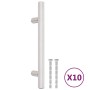 Tiradores para armarios 10 uds acero inoxidable plateado 96 mm de , Pomos y picaportes de armarios - Ref: Foro24-155349, Prec...
