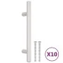 Tiradores para armarios 10 uds acero inoxidable plateado 96 mm de , Pomos y picaportes de armarios - Ref: Foro24-155349, Prec...
