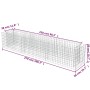 Gabionenbett aus Stahl 270x50x50 cm von vidaXL, Töpfe und Pflanzgefäße - Ref: Foro24-143563, Preis: 74,75 €, Rabatt: %