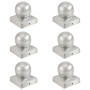 Tapas para postes 6 uds metal galvanizado globo final 71x71 mm en Accesorios para rejas y vallas | Comprar online en Foro24