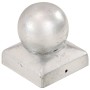 Tapas para postes 6 uds metal galvanizado globo final 71x71 mm en Accesorios para rejas y vallas | Comprar online en Foro24