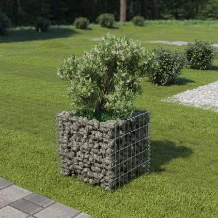 Arriate de gaviones de acero 50x50x50 cm de vidaXL, Maceteros y jardineras - Ref: Foro24-143570, Precio: 34,67 €, Descuento: %