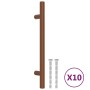 Tiradores para armarios 10 uds acero inoxidable bronce 160 mm de , Pomos y picaportes de armarios - Ref: Foro24-155375, Preci...