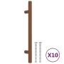Tiradores para armarios 10 uds acero inoxidable bronce 160 mm de , Pomos y picaportes de armarios - Ref: Foro24-155375, Preci...