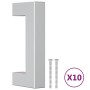 Tiradores para armarios 10 uds acero inoxidable plateado 64 mm de , Pomos y picaportes de armarios - Ref: Foro24-155380, Prec...