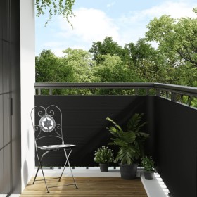 Toldo para balcón ratán sintético negro 300x90 cm en Paneles de vallas | Comprar online en Foro24