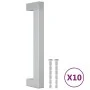 Tiradores para armarios 10 uds acero inoxidable plateado 128 mm by , Cabinet knobs and handles - Ref: Foro24-155382, Price: 2...