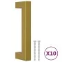 Tiradores para armarios 10 uds acero inoxidable dorado 96 mm by , Cabinet knobs and handles - Ref: Foro24-155389, Price: 20,8...