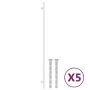 Tiradores para armarios 5 uds acero inoxidable plateado 480 mm de , Pomos y picaportes de armarios - Ref: Foro24-155419, Prec...