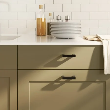 Cabinet handles 10 pcs black stainless steel 64 mm by , Cabinet knobs and handles - Ref: Foro24-155396, Price: 21,39 €, Disco...