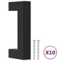 Tiradores para armarios 10 uds acero inoxidable negro 64 mm de , Pomos y picaportes de armarios - Ref: Foro24-155396, Precio:...