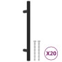Tiradores para armarios 20 uds acero inoxidable negro 128 mm by , Cabinet knobs and handles - Ref: Foro24-3203605, Price: 23,...