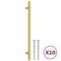 Tiradores para armarios 10 uds acero inoxidable dorado 224 mm by , Cabinet knobs and handles - Ref: Foro24-3203624, Price: 32...