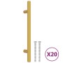 Tiradores para armarios 20 uds acero inoxidable dorado 128 mm de , Pomos y picaportes de armarios - Ref: Foro24-3203597, Prec...