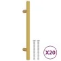 Tiradores para armarios 20 uds acero inoxidable dorado 128 mm de , Pomos y picaportes de armarios - Ref: Foro24-3203597, Prec...