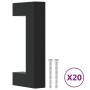 Tiradores para armarios 20 uds acero inoxidable negro 64 mm de , Pomos y picaportes de armarios - Ref: Foro24-3203651, Precio...