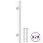Tiradores para armarios 20 uds acero inoxidable plateado 128 mm by , Cabinet knobs and handles - Ref: Foro24-3203685, Price: ...