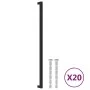 Tiradores para armarios 20 uds acero inoxidable negro 480 mm de , Pomos y picaportes de armarios - Ref: Foro24-3203658, Preci...