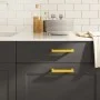 Tiradores para armarios 20 uds acero inoxidable dorado 128 mm by , Cabinet knobs and handles - Ref: Foro24-3203645, Price: 38...
